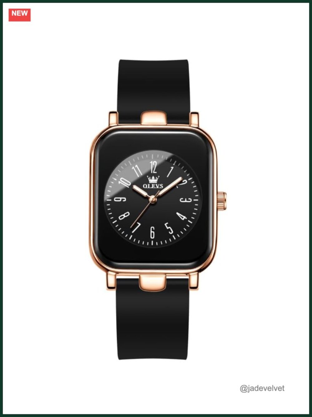 Quartz Wrist Watch Waterproof Silicone Band Square Luminous Minimalist Gift
